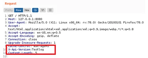faille de securite log4shell requete burp